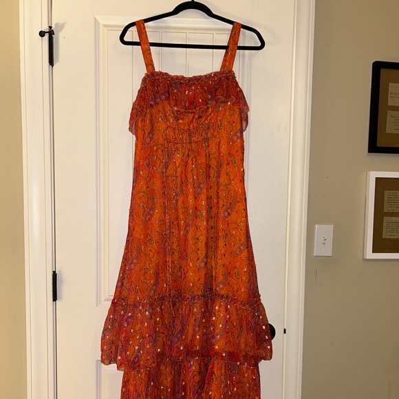 Revolve House of Harlow 1960 orange maxi dress NWT size S - Picture 3 of 5